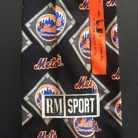 Mets vintage tie silk RM Sport Ralph Marlin & Co 1999 rare - Picture 2 of 9